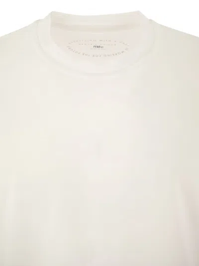 Fedeli White Cotton T-shirt
