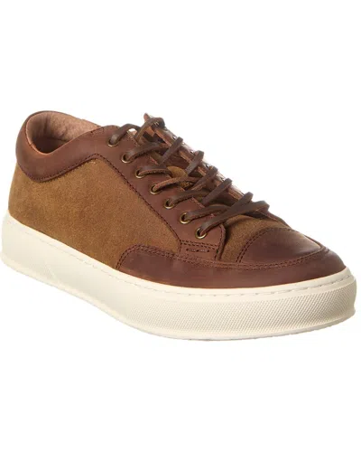 Shop Frye Hoyt Low Lace Leather Sneaker In Brown