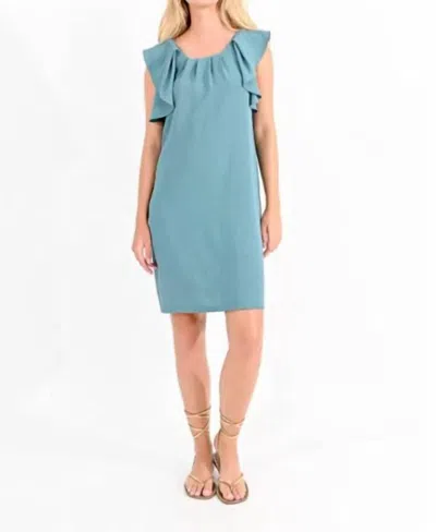 Shop Molly Bracken Laura Ruffled Dress In Blue