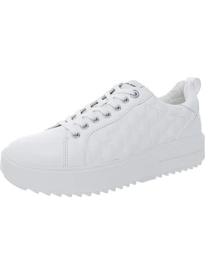 Shop Michael Michael Kors Emmett Lace Up Womens Lace-up Manmade Casual And Fashion Sneakers In White