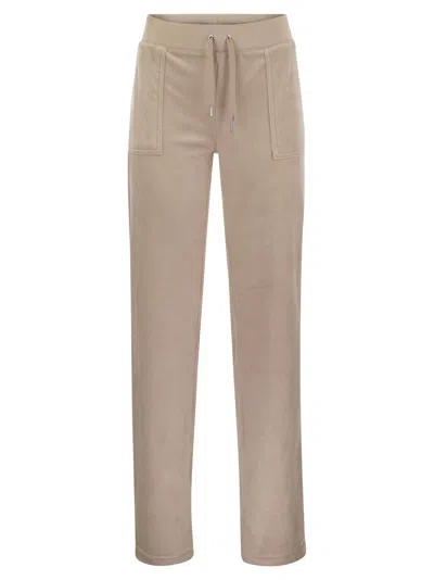 Shop Juicy Couture Trousers With Velour Pockets