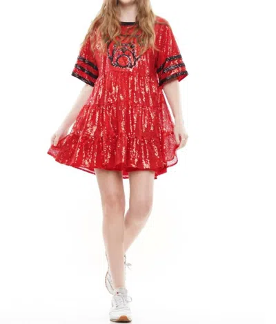 Shop Why Dress Bulldog Babydoll Dress In Red