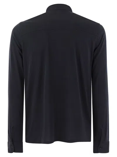 Shop Majestic Long Sleeved Shirt In Lyocell And Cotton