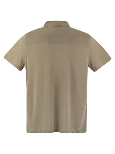 Majestic Filatures Short-sleeved T-shirt In Lyocell And Cotton In Brown