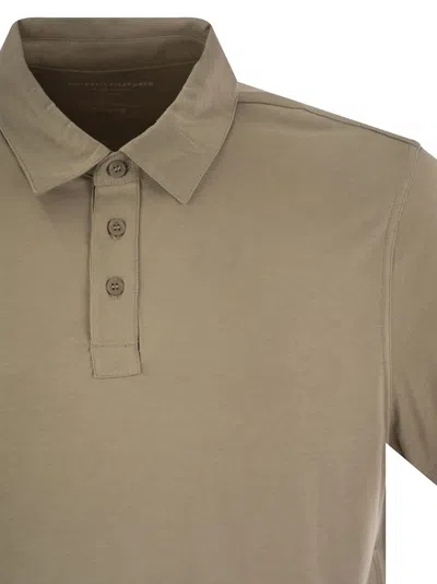 Majestic Filatures Short-sleeved T-shirt In Lyocell And Cotton In Brown