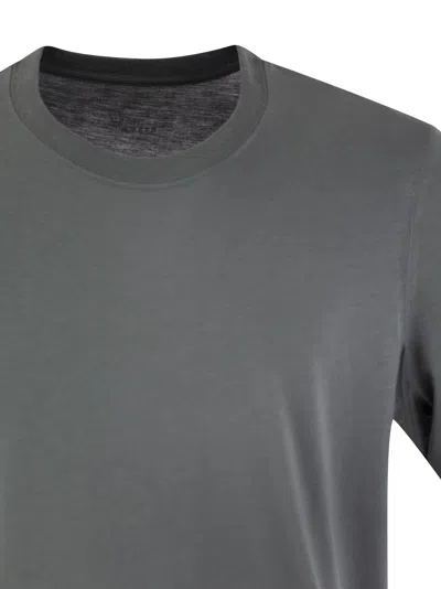 Majestic Filatures Short-sleeved T-shirt In Lyocell And Cotton