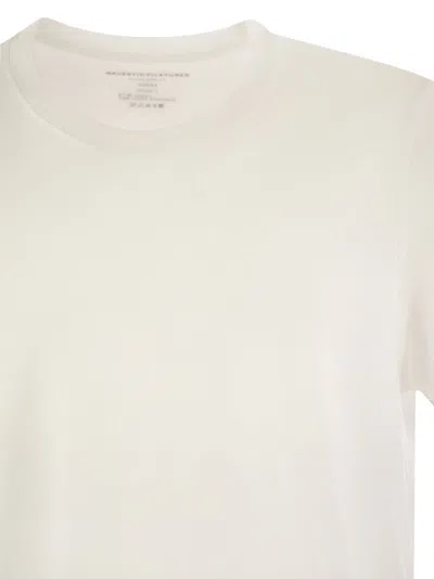 Shop Majestic Short Sleeved T Shirt In Lyocell And Cotton