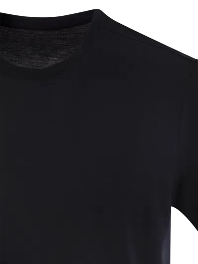 Majestic Short-sleeved T-shirt In Lyocell And Cotton