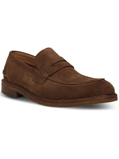 Shop Steve Madden Piere Mens Suede Loafers In Brown