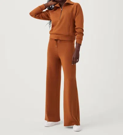 Shop Spanx Airessentials Wide Leg Pant In Butterscotch In Yellow