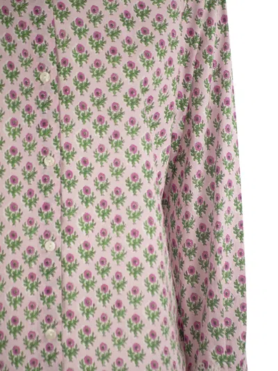 Shop Mc2 Saint Barth Brigitte Shirt With Flower Pattern