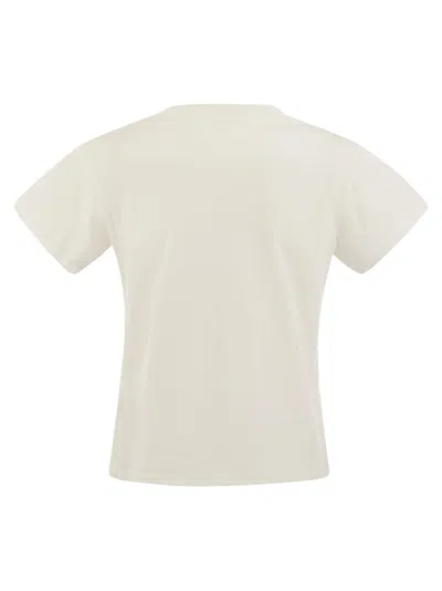 Shop Mc2 Saint Barth Emilie T Shirt With Embroidery On Chest