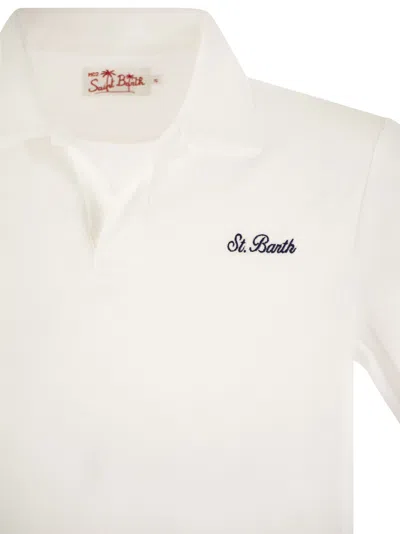 Shop Mc2 Saint Barth Jeremy Cotton Terry Polo Shirt