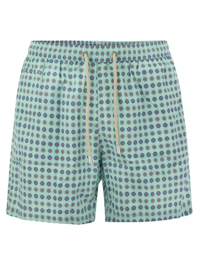 Shop Mc2 Saint Barth Lightweight Fabric Swim Boxer Shorts With Print