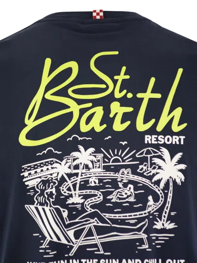 Shop Mc2 Saint Barth T Shirt With Print On Chest And Back