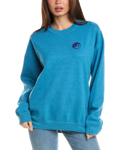 Shop Project Social T Smiley Yin Yang Sweatshirt In Blue