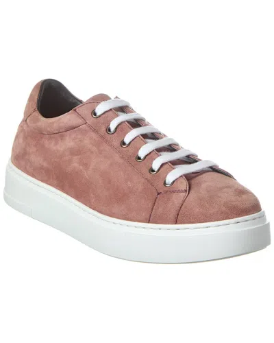 Shop Isaia Suede Sneaker In Pink