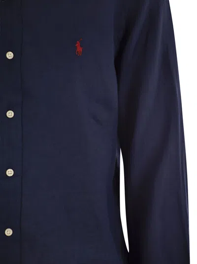 Shop Polo Ralph Lauren Custom Fit Linen Shirt