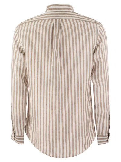 Shop Polo Ralph Lauren Custom Fit Striped Linen Shirt