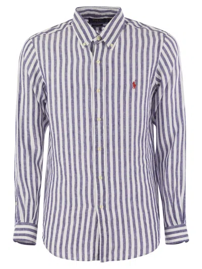 Shop Polo Ralph Lauren Custom Fit Striped Linen Shirt
