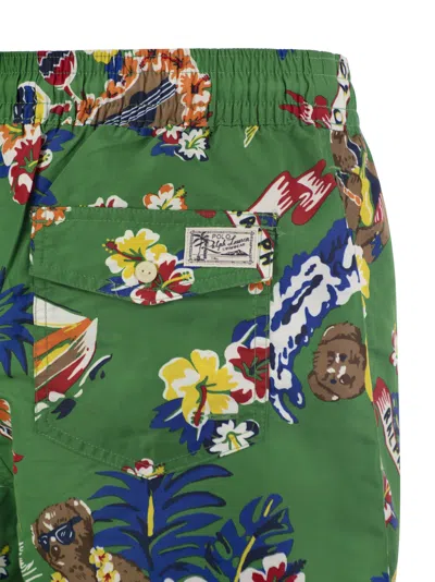 Shop Polo Ralph Lauren Traveler Polo Bear Beach Boxer Shorts
