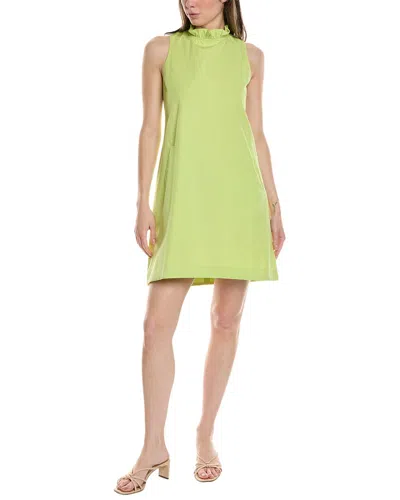 Shop Tyler Boe Stella Linen-blend A-line Dress In Green