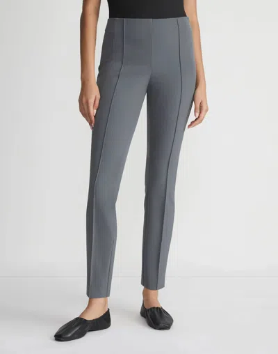 Shop Lafayette 148 Slim Pintuck City Pant In Shale In Brown