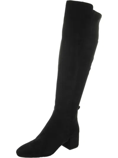 Shop Michael Michael Kors Womens Faux Suede Tall Over-the-knee Boots In Black