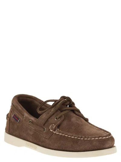 Shop Sebago Portland Flesh Suede Moccasin