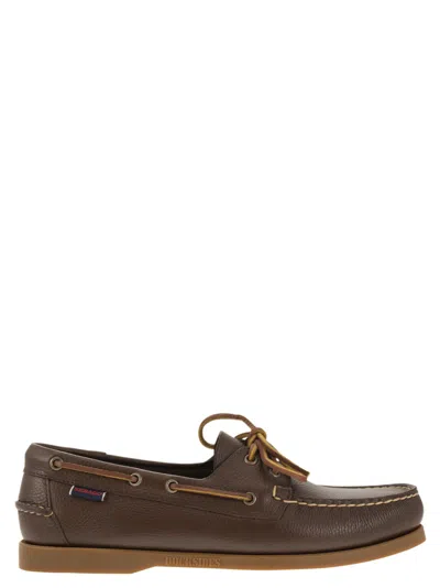 Shop Sebago Portland Moccasin With Grained Leather