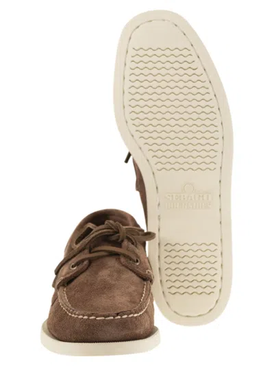 Shop Sebago Portland Flesh Suede Moccasin