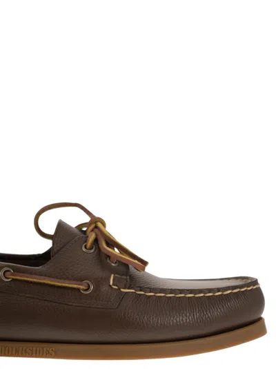 Shop Sebago Portland Moccasin With Grained Leather