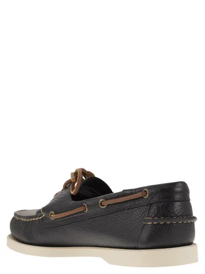 Shop Sebago Portland Moccasin With Grained Leather