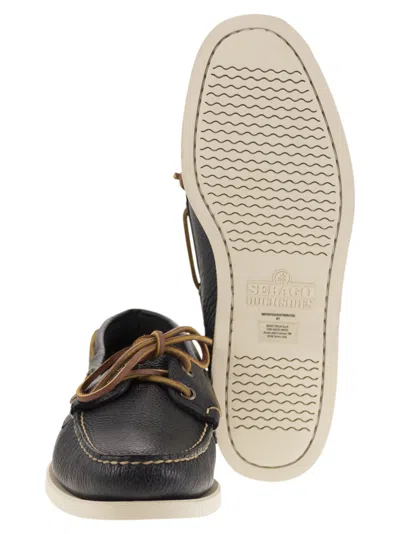 Shop Sebago Portland Moccasin With Grained Leather