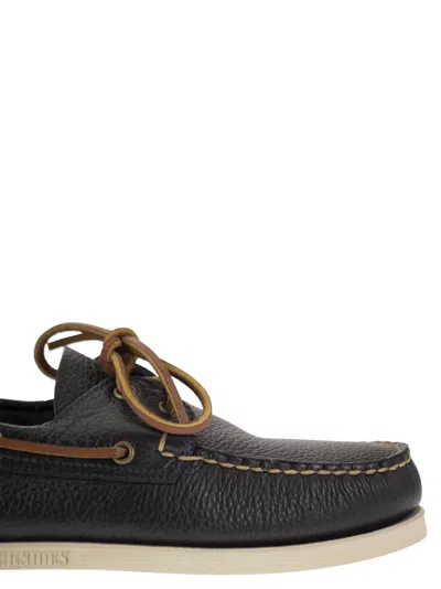 Shop Sebago Portland Moccasin With Grained Leather