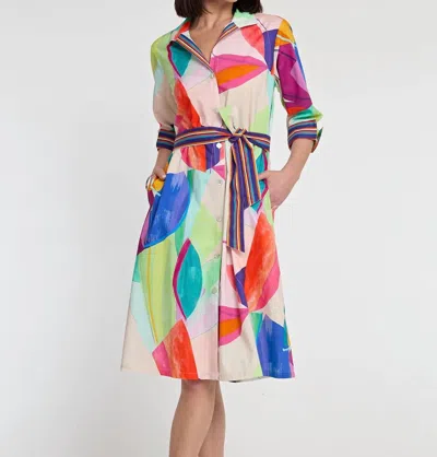 Shop Hinson Wu Charlie Dress In Abstract Leaf In Multi