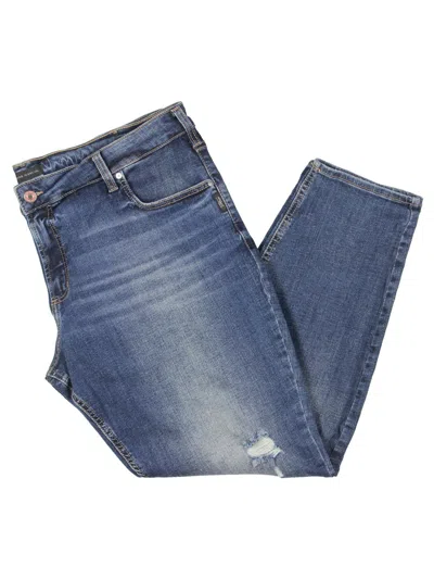 Shop Silver Jeans Co. Plus Womens Mid-rise Distressed Boyfriend Jeans In Multi