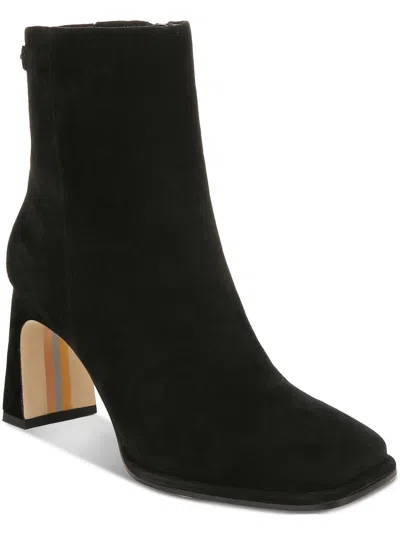 Shop Sam Edelman Irie Womens Suede Square Toe Booties In Black