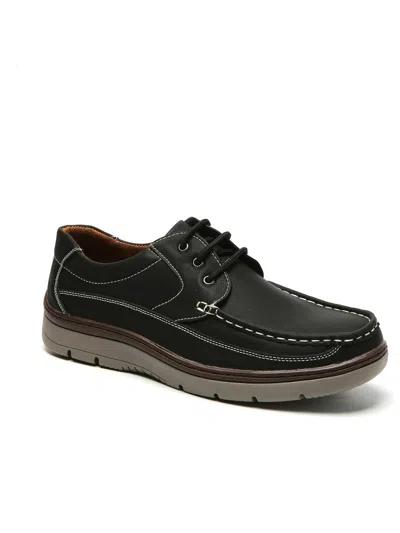 Shop Aston Marc Comfort 01 Mens Lace-up Padded Insole Oxfords In Black