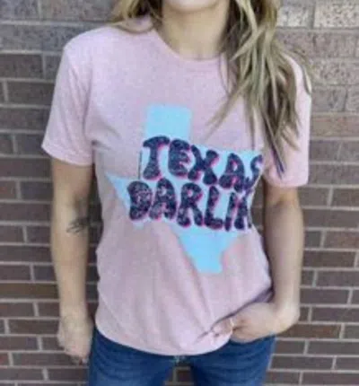 Shop Texas True Threads Darlin T-shirt In Pink