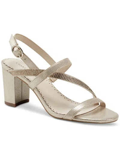 Shop Charter Club Lunah Womens Glitter Criss-cross Slingback Sandals In Gold