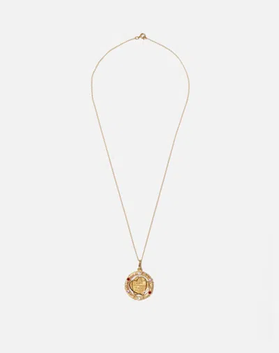 Shop Marketplace 40s 18k Love Token Necklace In Gold