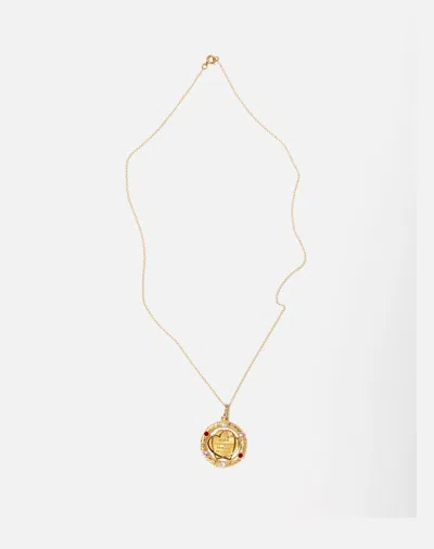 Shop Marketplace 40s 18k Love Token Necklace In Gold