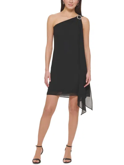 Shop Vince Camuto Womens Embellished Polyester Cocktail And Party Dress In Black