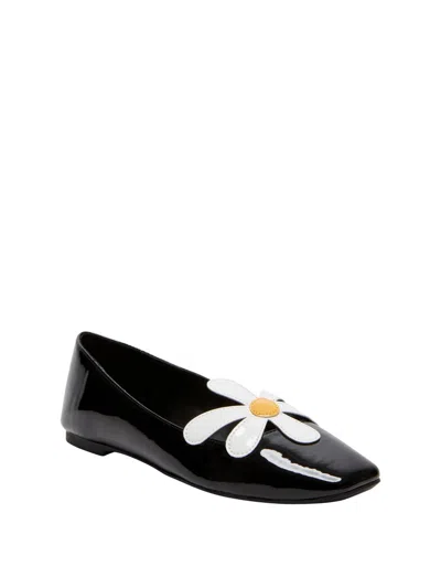 Shop Katy Perry The Evie Daisy Womens Floral Print Patent Loafers In Black