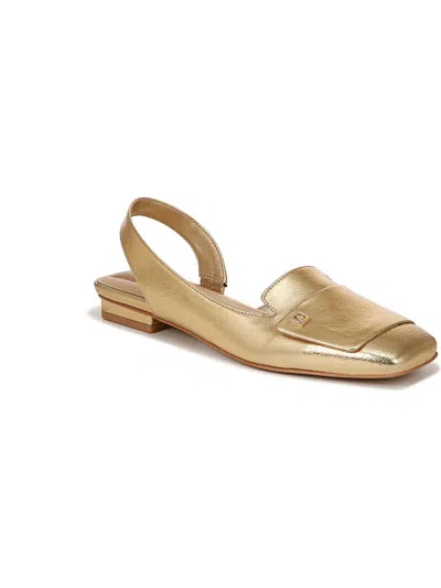 Shop Franco Sarto Teagan Womens Leather Square Toe D'orsay In Gold