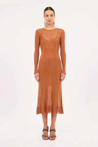 Shop Ulla Johnson Simone Dress In Bronze