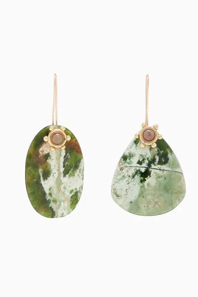Shop Ulla Johnson Stone Drop Earring In Green Turquoise