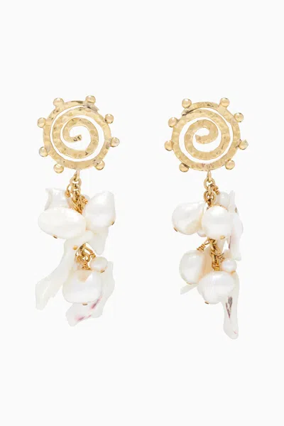 Shop Ulla Johnson Spiral Pearl Dangle Earring
