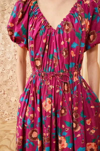 Shop Ulla Johnson Vika Dress In Ruby Flora